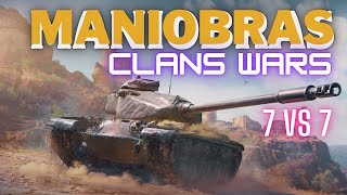 World Of Tanks MANIOBRAS Clans Wars 7 vs 7 Damage zoycolombiaoficialwot worldoftanks wot replay [upl. by Neelloc]