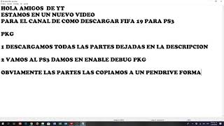 como DESCARGAR FIFA 19 PKG para PS3 COMPLETO [upl. by Ham]