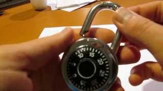 How to unlock a combination lock no paper no pens no aluminum [upl. by Enyal]