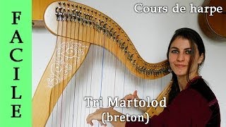 Tri martolod  cours de harpe débutant 45 tutoriel  Par Evélina SIMON [upl. by Erdna]