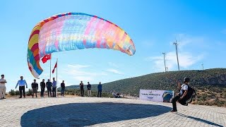 DEPREM BÖLGESİ GAZİANTEP NURDAĞI’nda YAMAÇ PARAŞÜTÜ ETKİNLİĞİ YAPILDI [upl. by Bonney]