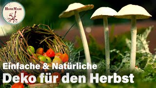 DIY  Einfache amp natürliche Herbstdeko zum fast Nulltarif  Pilze amp Füllhorn selber machen [upl. by Burack]