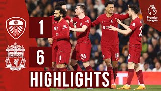 HIGHLIGHTS Leeds United 16 Liverpool  Salah amp Jota double in emphatic display [upl. by Aneed]