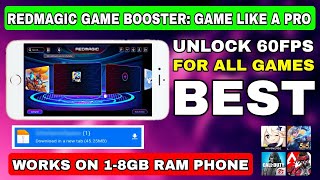 RedMagic Booster Unlocks 60FPS for ANY Android Game  Redmagic Game Booster For All Device [upl. by Jade20]