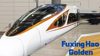 chinese new high speed bullet train Golden design [upl. by Brodeur]