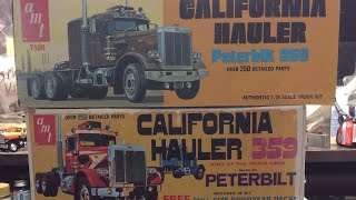 Building scale plastic models Model trucks AMT Peterbilt California Hauler comparison PART TWO [upl. by Nilya294]