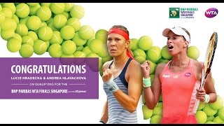 Lucie Hradecka amp Andrea Hlavackova Qualify For 2016 WTA Finals [upl. by Musser]