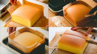 The 4 Softest Taiwanese Castella Cakes｜No Music Baking Video [upl. by Bergman]