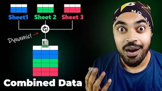 Combine Data from Multiple Sheets into a Single Excel File  Most Dynamic Method [upl. by Enerod774]