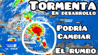 Tormenta en desarrollo podría cambiar el rumbo en el Caribe [upl. by Liddle343]