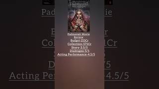 Padmavatt Movie Review bollywood padmavati movie [upl. by Etrem247]