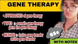 gene therapy part 1  introduction  types of gene therapy [upl. by Ytomit]