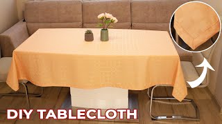 How to Make a Tablecloth to Fit ANY Table Shape  DIY Tablecloth Sewing tutorial [upl. by Suivatram]