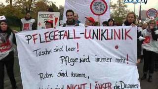 UniklinikMitarbeiter protestieren [upl. by Gert]