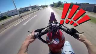 WHEELIES POR LAS CALLESESCAPANDO DE LA POLICIAPERREMOTOVLOG [upl. by Arde]