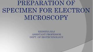 preparation of specimen for electron microscopy Malayalam [upl. by Flanders]