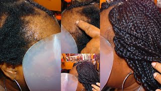 CROCHET BOX BRAID WITH THIN EDGES amp NO EDGES [upl. by Zuliram]