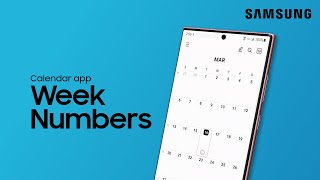 How to add week numbers to your Samsung Calendar  Samsung US [upl. by Stu]