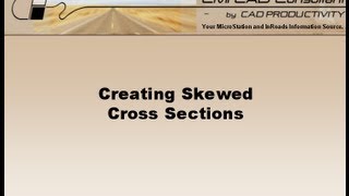 InRoads Tutorial Creating Skewed Cross Sections [upl. by Adorl800]