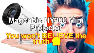 Mini projector review magcubic hy300 auto keystone correction portable projector [upl. by Annerahs636]