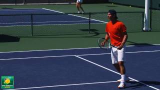 Nadal approaches the net and volleys in slow motion HD  Indian Wells Pt 47 [upl. by Marsden379]