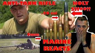 HUGE Anti Tank Rifle  Marine Reacts [upl. by Magdalena]