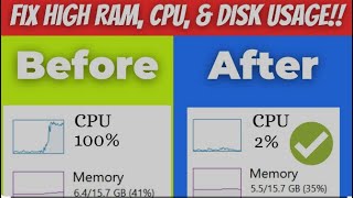 How To Fix High RAMMemoryCPUDISK Usage on Windows 1110 2024 [upl. by Kenweigh249]