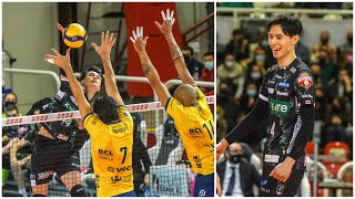 Ran Takahashi Debut in Italian Volleyball League [upl. by Yrahcaz661]