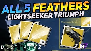 All 5 Feathers in Harbinger Week 3 Hawkmoon Mission  LightSeeker Triumph  Destiny 2 Beyond Light [upl. by Fania670]