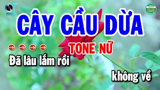 Karaoke Cây Cầu Dừa Tone Nữ Cha Cha Beat Chuẩn Dễ Ca  Cẩm Tiên Organ [upl. by Pettit190]