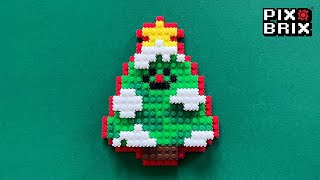 Christmas Tree  Layered 2D  Pix Brix Instructions [upl. by Nomrej193]