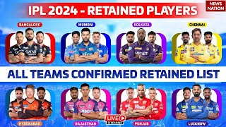 IPL 2024 Retained LIVE UPDATES HARDIK PANDYA TRADED TO MI  IPL Retained List  MI CSK DC KKR [upl. by Aknayirp341]