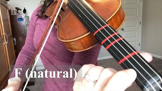 How to play F natural on the Estring Violin  low 1 [upl. by Tini]