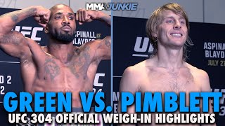 King Green and Paddy Pimblett Make Weight for Lightweight Featured Fight  UFC 204 Highlights [upl. by Stormi]