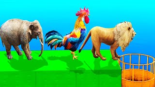 Wild Animals Lion Tiger Giraffe Zebra Gorilla Ostrich Elephant Dive Into GTA 5s Longest Pipe [upl. by Campney]