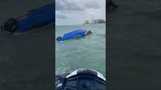 Jet ski flips southflorida jetski [upl. by Aeki]