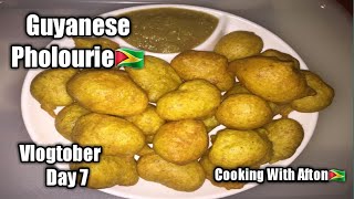 How To Make Guyanese Pholourie🇬🇾Cooking With Afton🇬🇾Vlogtober Day 7 [upl. by Doralyn]