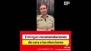 Carabineros entrega recomendaciones para esta eñ [upl. by Anafetse]