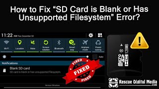 Fix “SD Card is Blank or Has Unsupported Filesystem” Error  Working Solutions Rescue Digital Media [upl. by Krm414]