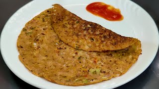 barley flour recipe  Instant Breakfast  Barley Dosa  Jau Dosa  Barley Chilla  easy nastha [upl. by Anilah]