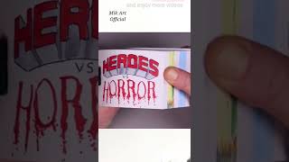 HEROES vs HORROR Flipbook shorts craft [upl. by Arlana]