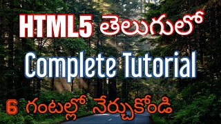 HTML5 Complete Tutorials In Telugu by Kotha Abhishek [upl. by Anawak]