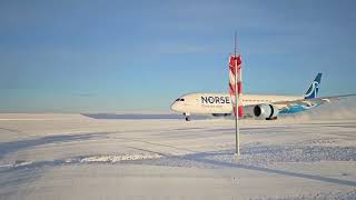 Norse 787 Landing Antarctica [upl. by Inimod]