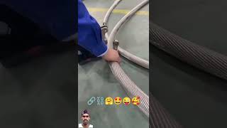 50 seconds cut steel wire steel rope ACSR cable salesbjtzecomrockyverma wireharnessing [upl. by Kcirad]