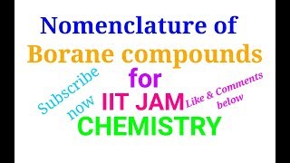 Nomenclature of borane compounds [upl. by Zingale316]