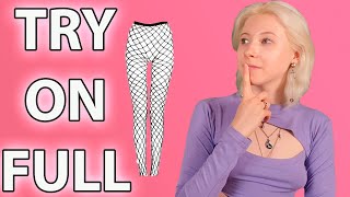 Fashionable tights Trying on and Review I FULL VIDEO [upl. by Norrehs]