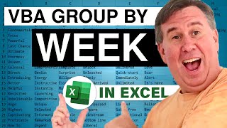 Excel VBA 13  Group by Week in an Excel Pivot Table using VBA  Episode 1211213 [upl. by Iborian879]