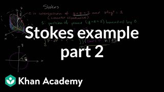 Stokes example part 2 Parameterizing the surface  Multivariable Calculus  Khan Academy [upl. by Tdnaltroc317]