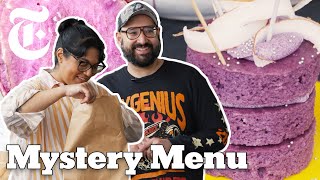 Ube Challenge 2 Chefs Make Dinner and Dessert With Purple Yams  Mystery Menu  NYT Cooking [upl. by Akimihs509]