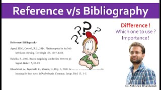 Difference between Reference and Bibliography Which one to you use in research article or thesis [upl. by Edyaw]